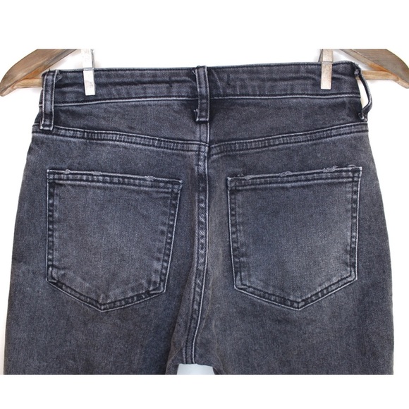 FP Vintage Black Cuffed Boyfriend Jeans 25 0 - Picture 8 of 9